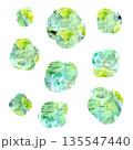 抽象的な緑の水彩風の花 135547440