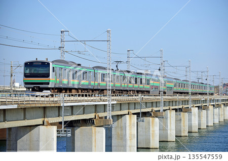 東海道本線 茅ヶ崎-平塚 JR東日本 E231系1000番台 K-26編成(国府津) 東海道本線 茅ヶ崎-平塚 JR東日本 E231系1000番台 K-26編成(国府津) 135547559