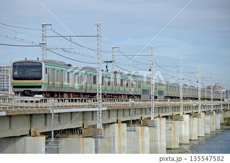 東海道本線 茅ヶ崎-平塚 JR東日本 E231系1000番台 U527編成(小山) 東海道本線 茅ヶ崎-平塚 JR東日本 E231系1000番台 U527編成(小山) 135547582