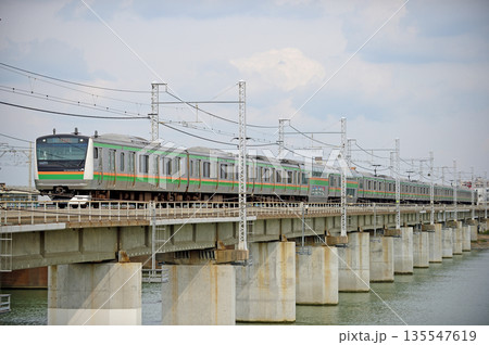 東海道本線 茅ヶ崎-平塚 JR東日本 E233系3000番台 U624編成(小山) 東海道本線 茅ヶ崎-平塚 JR東日本 E233系3000番台 U624編成(小山) 135547619
