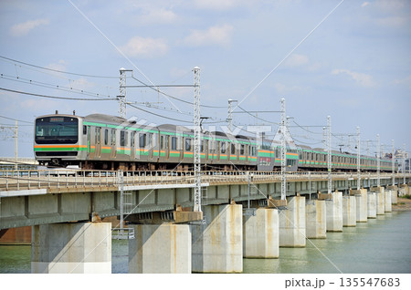 東海道本線 茅ヶ崎-平塚 JR東日本 E231系1000番台 K-17編成(国府津) 東海道本線 茅ヶ崎-平塚 JR東日本 E231系1000番台 K-17編成(国府津) 135547683