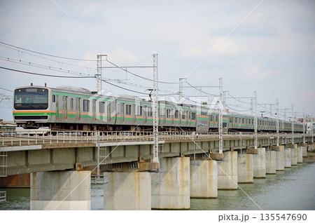 東海道本線 茅ヶ崎-平塚 JR東日本 E231系1000番台 K-03編成(国府津) 東海道本線 茅ヶ崎-平塚 JR東日本 E231系1000番台 K-03編成(国府津) 135547690