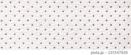 White perforated leather texture background with dotted pattern, macro surface. Upholstery structure fabric backdrop White perforated leather texture background with dotted pattern, macro surface. Upholstery structure fabric backdrop 135547830