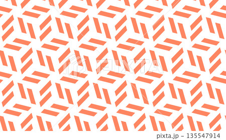 Abstract geometric pattern with stripes, lines. Seamless vector background. White and pink ornament. Simple lattice graphic design 135547914