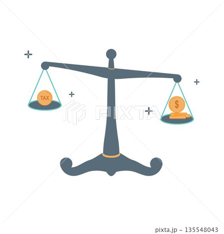 balancing financial concepts like taxes and money 135548043