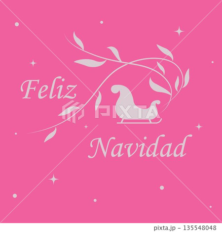 feliz navidad or merry christmas typography calligraphy font letterings text vector design 135548048