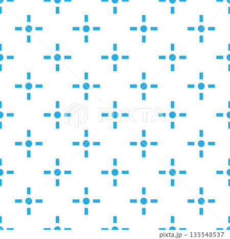 A seamless pattern of blue geometric shapes on a white background A seamless pattern of blue geometric shapes on a white background 135548537