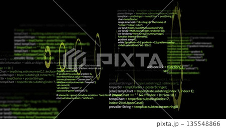 Showing green waveform overlaying code editor...のイラスト素材 [135548866] - PIXTA
