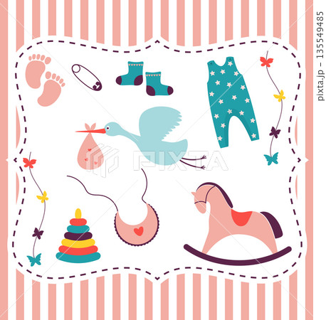baby shower clip art collection 135549485