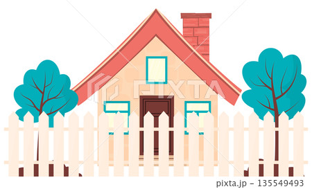 house and fence 135549493