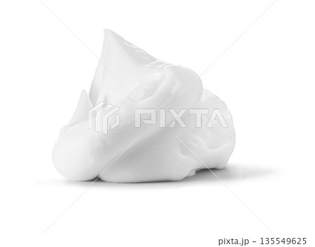 Shaving foam mousse isolated on a white background Shaving foam mousse isolated on a white background 135549625