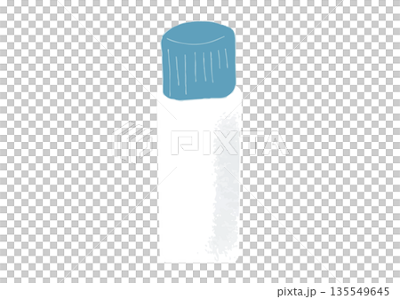 Illustration of a lotion container with a blue lid 135549645