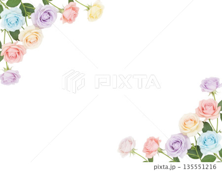 パステルカラー　バラの背景素材 135551216