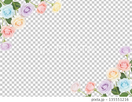 パステルカラー　バラの背景素材 135551216