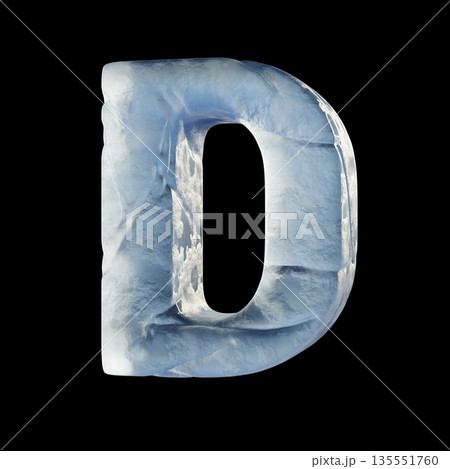 Ice block font Letter D 3D Ice block font Letter D 3D 135551760