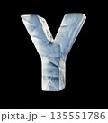 Ice block font Letter Y 3D 135551786