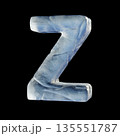Ice block font Letter Z 3D 135551787