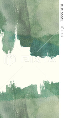 Abstract green watercolor texture background 135551818