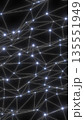 Soft glowing white nodes connected by fine lines, creating an elegant abstract grid reminiscent of digital networks and neural systems 135551949