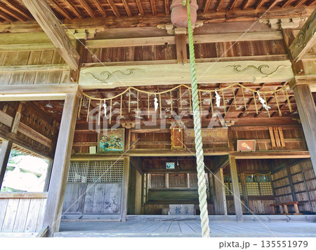 福岡県田川郡添田町にある熊野神社拝殿 135551979