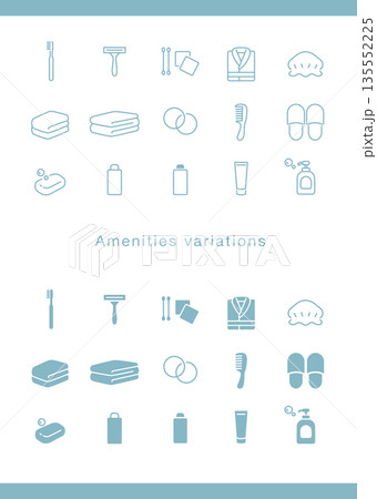 ホテル・旅館向け アメニティピクトグラムセット	 135552225