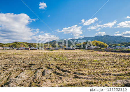 冬の明日香村 寒々とした田園風景 奈良県 冬の明日香村 寒々とした田園風景 奈良県 135552389