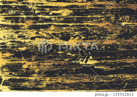 Grunge Golden Wooden Plank Background 135552813