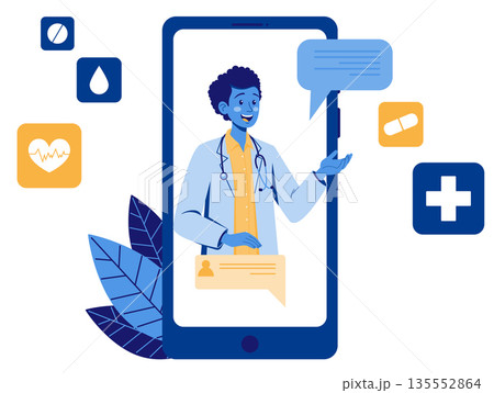 Female Doctor Providing Consultation via Smartphone Female Doctor Providing Consultation via Smartphone 135552864
