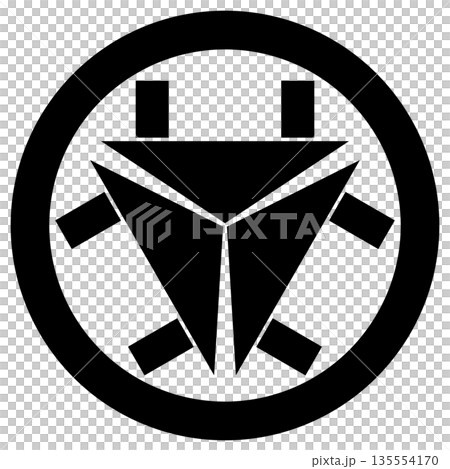 這是板橋忠康的家徽，名為「三座隱居處圍成一圈」。 135554170