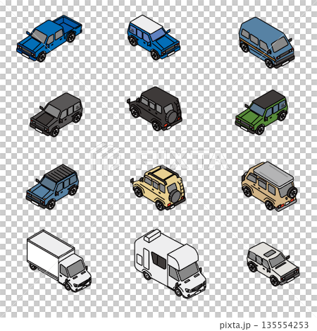 A simple illustration set of various types of cars 135554253