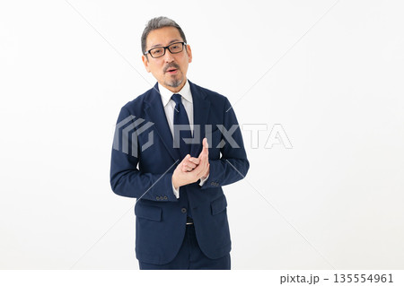 説明するビジネスマン 説明するビジネスマン 135554961