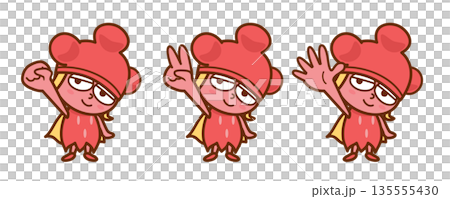 女の子のじゃんけんのグーチョキパー 女の子のじゃんけんのグーチョキパー 135555430