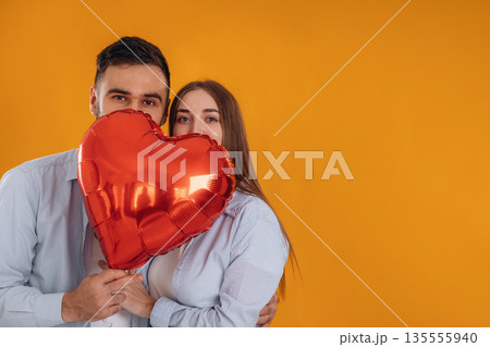 Lovely couple are together in the studio Lovely couple are together in the studio 135555940