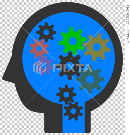 計算を高速で処理する人工頭脳のAIイラスト 計算を高速で処理する人工頭脳のAIイラスト 135556045