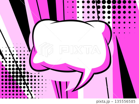 Background with speech bubble. Decorative abstract card in pop art style. Background with speech bubble. Decorative abstract card in pop art style. 135556585