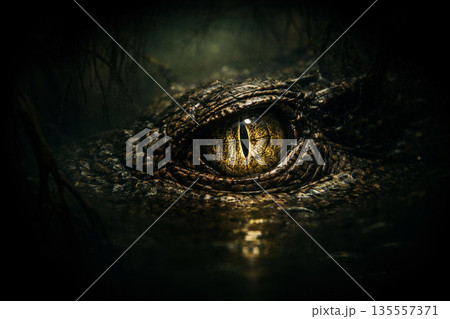 インパクトのある怪獣のイラスト デザイン素材 135557371