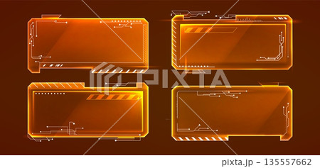 Futuristic HUD frames set for user interface design 135557662
