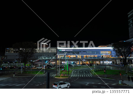 夜の高崎駅東口 群馬県高崎市 夜の高崎駅東口 群馬県高崎市 135557771