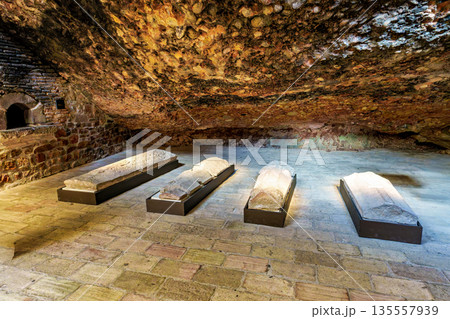 The Royal Monastery Of San Juan De La Pena near Jaca. Huesca, Aragon. Spain 135557939