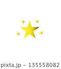 星のシンプルなイラスト素材 135558082