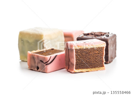 Sweet dessert cake. Mini pie isolated on white background. 135558466