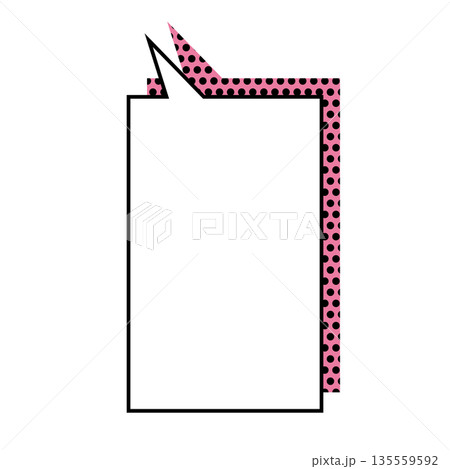 シンプルな吹き出しのイラスト　縦長　四角 135559592