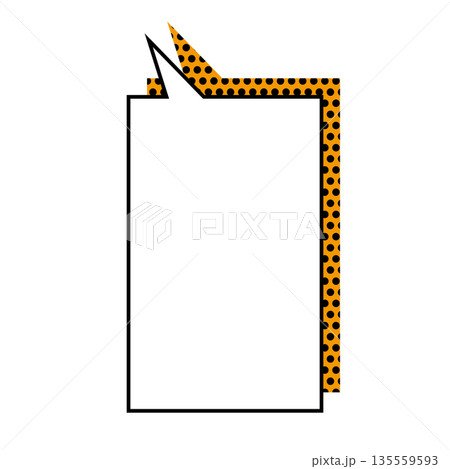 シンプルな吹き出しのイラスト　縦長　四角 135559593