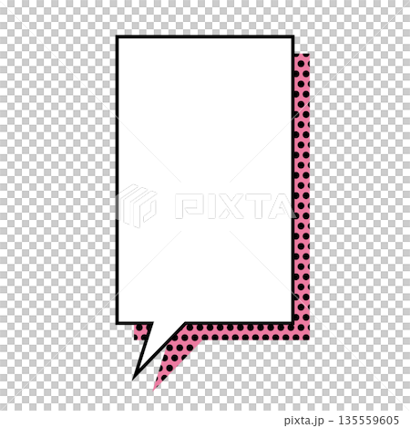 Simple speech bubble illustration, vertical, square 135559605
