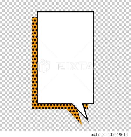 シンプルな吹き出しのイラスト　縦長　四角 135559613