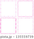 桜のフレーム（シンプルな花の四角い枠） 135559739
