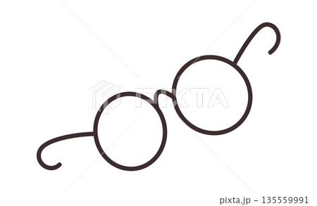 Judge round eyeglasses design element 135559991
