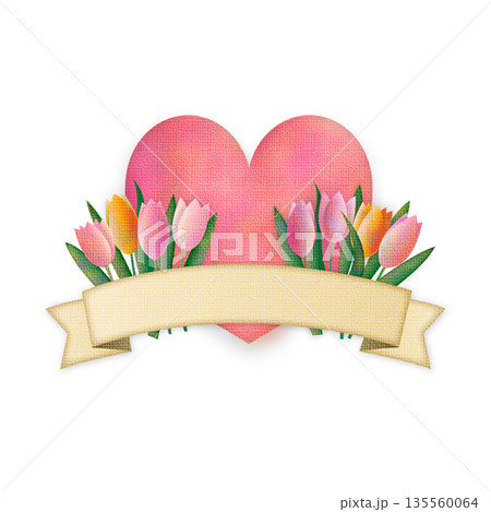 バレンタインハートイラスト1 135560064