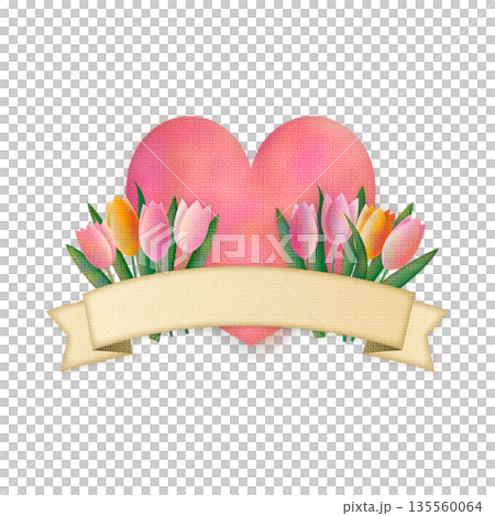 バレンタインハートイラスト1 135560064