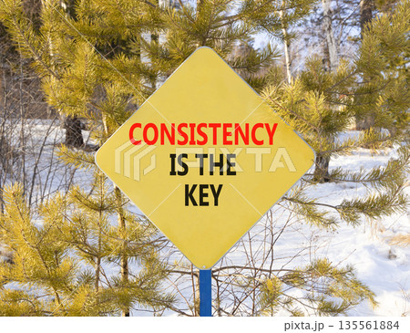 Consistency is the key symbol. Concept words...の写真素材 [135561884] - PIXTA